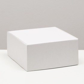 Коробка самосборная, крафт, белая 25 х 25 х 12 см