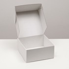 Коробка самосборная, крафт, белая 25 х 25 х 12 см (комплект 5 шт) - фото 21562085
