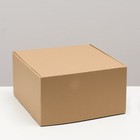 Коробка самосборная, крафт, бурая 27 х 27 х 15 см - фото 318850291