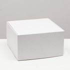 Коробка самосборная, крафт, белая 27 х 27 х 15 см - фото 318850294