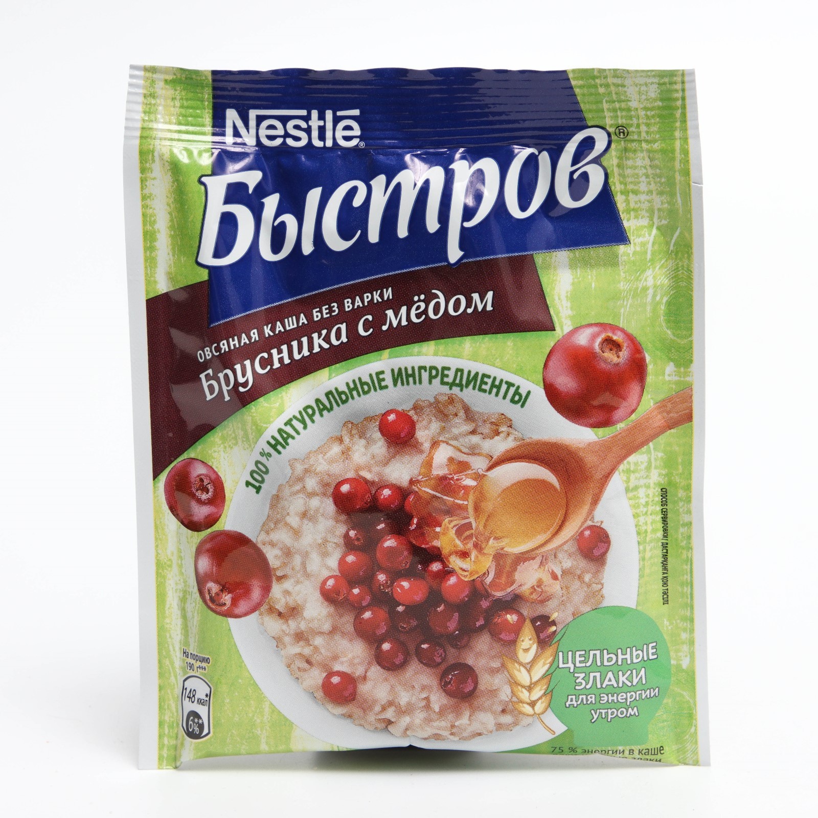 Каша БЫСТРОВ овсяная мед и брусника 40г (8074996) - Купить по цене от ...