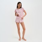 Пижама женская (футболка и шорты) KAFTAN "Basic" размер 40-42, цвет розовый - фото 9688833