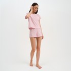 Пижама женская (футболка и шорты) KAFTAN "Basic" размер 44-46, цвет розовый - фото 320661299