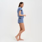 Пижама женская (футболка и шорты) KAFTAN "Basic" размер 40-42, цвет синий - Фото 2