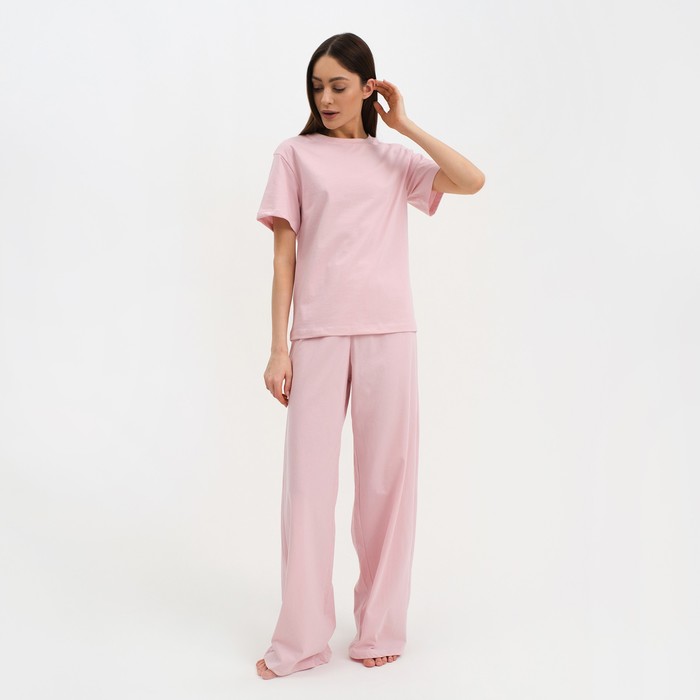 Пижама женская (футболка и брюки) KAFTAN Basic размер 40-42, цвет розовый