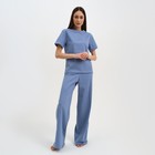 Пижама женская (футболка и брюки) KAFTAN "Basic" размер 40-42, цвет синий - фото 320661376