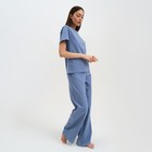 Пижама женская (футболка и брюки) KAFTAN "Basic" размер 44-46, цвет синий - Фото 2