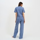 Пижама женская (футболка и брюки) KAFTAN "Basic" размер 44-46, цвет синий - Фото 3