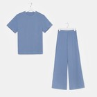 Пижама женская (футболка и брюки) KAFTAN "Basic" размер 44-46, цвет синий - Фото 6
