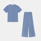 Пижама женская (футболка и брюки) KAFTAN "Basic" размер 44-46, цвет синий - Фото 9