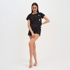 Пижама женская (футболка и шорты) KAFTAN Space размер 40-42, черный - фото 9689121