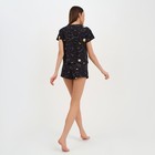 Пижама женская (футболка и шорты) KAFTAN Space размер 44-46, черный - Фото 3