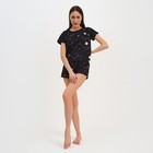Пижама женская (футболка и шорты) KAFTAN Space размер 48-50, черный - Фото 1