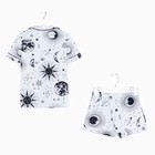 Пижама женская (рубашка, шорты) KAFTAN Magic night, размер 40-42, голубая - Фото 8