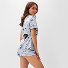 Пижама женская (рубашка и шорты) KAFTAN Magic night размер 44-46, цвет голубой - Фото 3