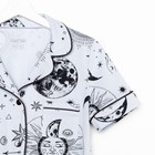 Пижама женская (рубашка и шорты) KAFTAN Magic night размер 44-46, цвет голубой - Фото 6