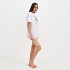 Пижама женская (футболка и шорты) KAFTAN Coffee размер 44-46, цвет белый - Фото 2