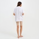Пижама женская (футболка и шорты) KAFTAN Coffee размер 44-46, цвет белый - Фото 3