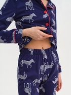 Пижама женская (рубашка и брюки) KAFTAN Zebra размер 40-42, цвет синий 7456455