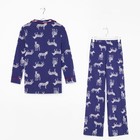 Пижама женская (рубашка и брюки) KAFTAN Zebra размер 48-50, цвет синий 7456457 - фото 11694887