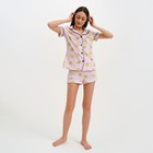 Пижама женская (рубашка и шорты) KAFTAN Avocado р. 44-46, розовый - фото 318850596