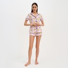 Пижама женская (рубашка и шорты) KAFTAN Avocado р. 44-46, розовый - Фото 4