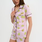 Пижама женская (рубашка и шорты) KAFTAN Avocado р. 44-46, розовый - Фото 5