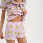 Пижама женская (рубашка и шорты) KAFTAN Avocado р. 44-46, розовый - Фото 6