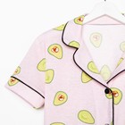 Пижама женская (рубашка и шорты) KAFTAN Avocado р. 44-46, розовый - Фото 8