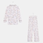 Пижама женская (рубашка и брюки) KAFTAN Birds размер 52-54, серый - Фото 7