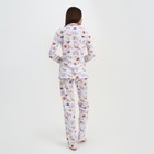 Пижама женская (рубашка и брюки) KAFTAN Animal размер 40-42, цвет белый - фото 50960142