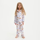 Пижама детская (рубашка и брюки) KAFTAN "Animal" размер 98-104, цвет белый - фото 318850645