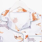 Пижама детская (рубашка и брюки) KAFTAN Animal, рост 122-128 см, белая - Фото 9