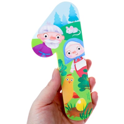 Пазлы мягкие для малышей Крошка Я «Учим цифры: Сказки», 5 пазлов, от 1 года