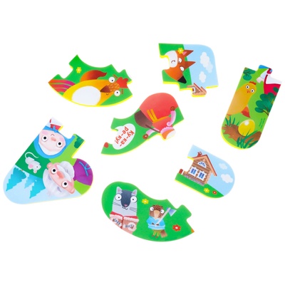 Пазлы мягкие для малышей Крошка Я «Учим цифры: Сказки», 5 пазлов, от 1 года