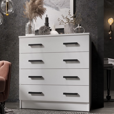 Комод для хранения «Эра. К800», с 4 выдвижными ящиками, 800×830×440 мм, цвет белый