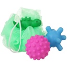 Набор игрушек для ванны Крошка Я «Динозаврик», мочалка, 2 тактильных мячика - Фото 8