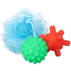 Набор игрушек для ванны Крошка Я «Дельфин», мочалка с игрушкой, 2 тактильных мячика - Фото 8