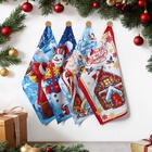 Набор новогодних кухонных полотенец Доляна «С новым годом» 35×60 см-4 штуки, 100% хлопок - Фото 3