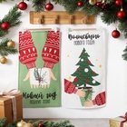 Набор новогодний кухонный новогодних полотенец Доляна «Тепло Нового года» 35×60 см-2 штуки, 100% хлопок, 160 г/м² - Фото 1