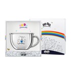 Бульонница «Мишка» для детей, в футляре, посеребренная, голубая эмаль - Фото 1