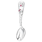 Набор столовых приборов «Мишка» для детей, в футляре, посеребренный, 2 шт: ложка, вилка,  розовая эм - Фото 3