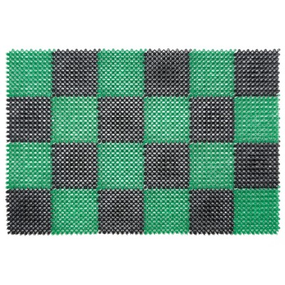 Коврик Sunstep «Травка», 56х84 см, цвет чёрный/зелёный