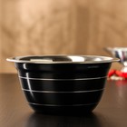 Миска из нержавеющей стали Доляна Dark, 800 мл, d=16 см, цвет чёрный - Фото 1