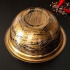 Миска из нержавеющей стали Доляна Wood, 1,8 л, d=20 см, цвет древесный - Фото 2
