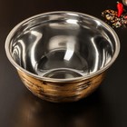 Миска из нержавеющей стали Доляна Wood, 4,5 л, d=26 см, цвет древесный - Фото 2