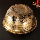Миска из нержавеющей стали Доляна Wood, 4,5 л, d=26 см, цвет древесный - Фото 3