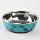 Миска металлическая «Листья», 450 мл, 14х4.5 см - фото 24424148