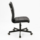 Кресло офисное «Бюрократ» Leather Black CH-330M, без подлокотников, на колёсиках, экокожа, цвет чёрный - Фото 3