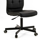Кресло офисное «Бюрократ» Leather Black CH-330M, без подлокотников, на колёсиках, экокожа, цвет чёрный - Фото 6